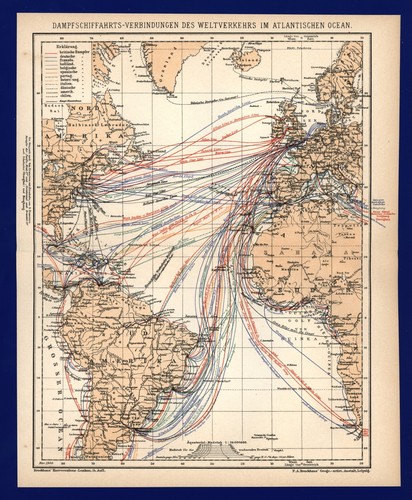 Landkarte anno 1900 - ,