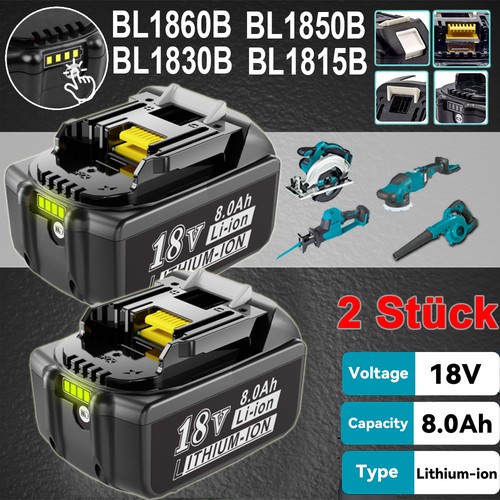 8ah für makita original - 2x,
