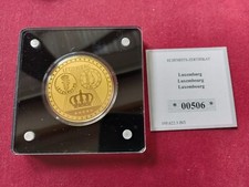 Medaille Goldmedaille Motiv 25 Jahre Euro Luxemburg 1/200 Unze Oz 999er Gold PP