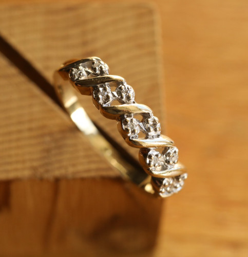 Massiver gelbgold wirbel - 9,