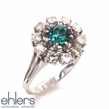 Brillantring Turmalin 585 Weißgold Diamanten 0,70ct Paraiba ca. 0,90ct 14kt 822
