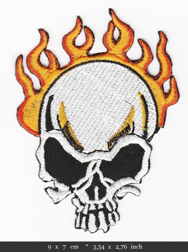 Biker skull aufnäher - biker,