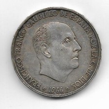 Spanien 100 Pesetas 1966 Silbermünze Francisco Franco Spain , Fach 2