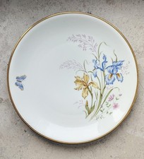 Oscar Schaller Bavaria Porzellan Sammelteller Elfenbein mit Blumenmotiv. Ø 32 Cm