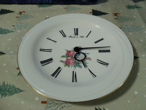 Porzellan wanduhr goldrand - porzellan,