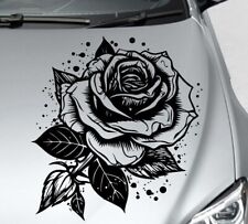 Aufkleber Motorhaube Auto Car Style Rote Rose Dornen Tattoo Liebe Love 268