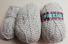 Wolle - hellgrau-schwarz-meliert, Wolpryla Hochbausch, unbenutzt,   N 2,5-3