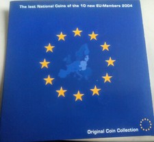 Die letzten original Kursmünzen der 10 EU-Beitrittsnationen 2004, siehe Bilder