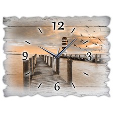 BM Holz Wanduhr leise lautlos