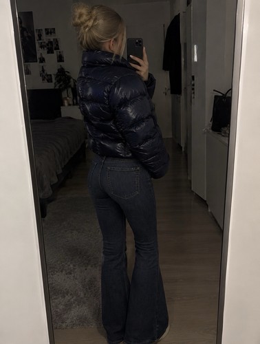 Blauer damen daunenjacke - blauer,