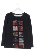 AVENTURES DES TOILES Langarm-Bluse Damen Bluse Gr. DE 40 schwarz-rot-türkis