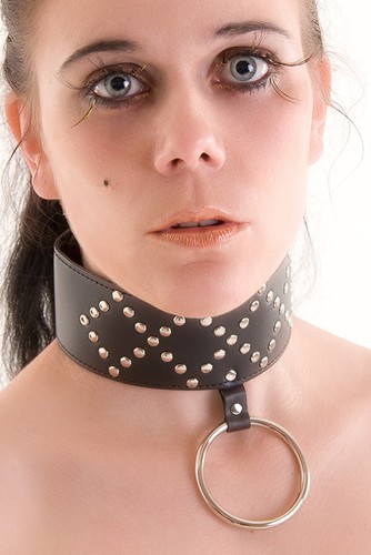 Leder halskorsett corsage - halskorsett/corsage, mit