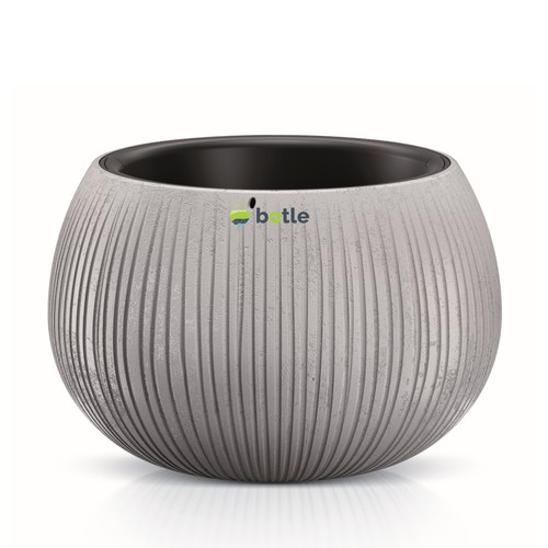 Blumentopf betonimitation mit - blumentopf,