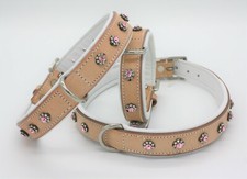 Lederhalsband  Strasshalsband