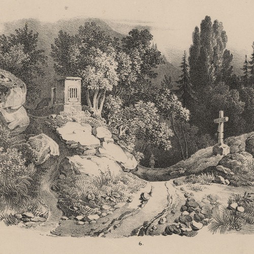 Berglandschaft mit wanderer - berglandschaft,