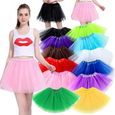 5 Lagen Tüllrock Tütü Rock Tutu Röcke Schick Kleid Ballett Kostüme Party Damen