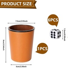 Würfelbecher Leder Set mit