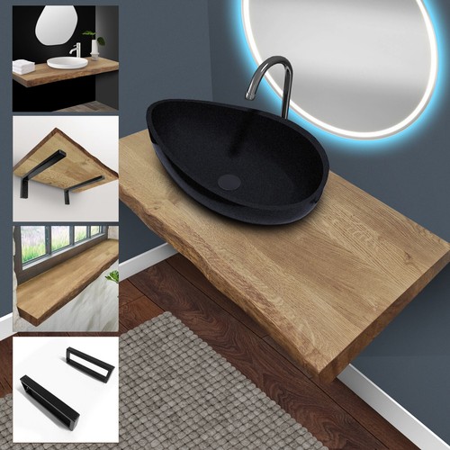 Waschtisch holzplatte massiv - waschtisch,