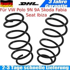 2x Feder Federn Fahrwerksfeder Vorne für VW Polo 9N 9A Skoda Fabia Seat Ibiza