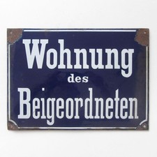 Altes Emailleschild Wohnung