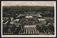 Essen, Grugapark vom Radioturm aus, Ansichtskarte 1942 