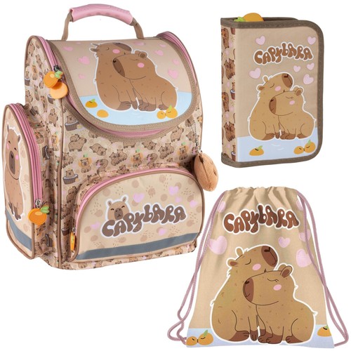 Schulranzen set capybara - schulranzen,