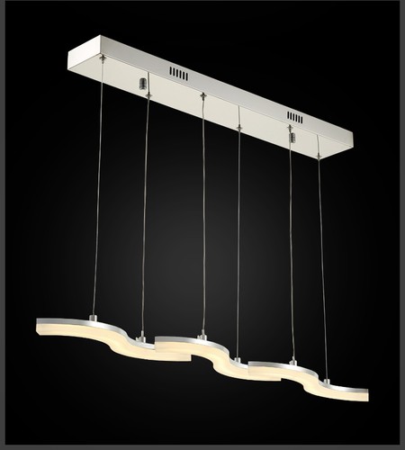 Led pendelleuchte aus chrom - led,