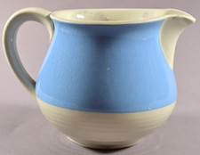 Grosses Milchkännchen, kleiner Milchkrug, Villeroy & Boch Dresden, blau, 1935-45