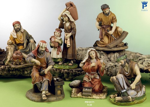6er set krippenfiguren cm - krippenfiguren, 22