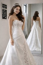 2-farbiges Brautkleid Gr. 36