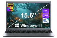 SGIN 15,6 Zoll Laptop 512GB / 1TB SSD Intel N5095 Quad-Core Win11 Leicht Schnell