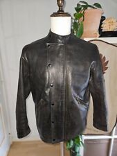 Belstaff Black Prince Camden Jacket in Black Thick Leather Size L Malenotti Era