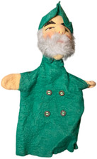 Kersa Handpuppe Jäger Förster 26cm Handspielpuppe Stofftier Theater Kinder rar