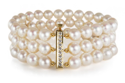 Perlenarmband dreireihig - , 66