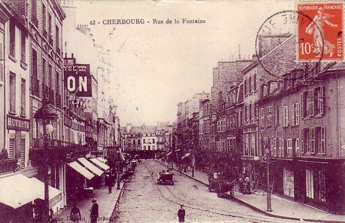 Cpa cherbourg rue - 50, la