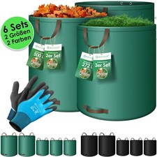 KESSER® Gartenabfallsack Handschuhe Laubsack PopUp Gartensack Faltbar Abfallsack