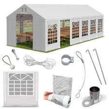 6x12 Partyzelt Bierzelt Gartenzelt Festzelt Pavillon NEU PVC S weiß