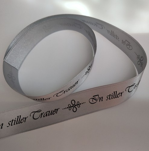 Trauerband silber mit - silber,,