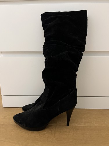 Schwarze spitze damen stiefel - damen,