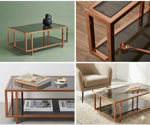Couchtisch ziona rosegold - couchtisch,