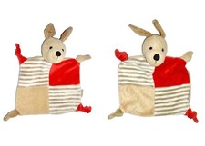 2 x Sterntaler Hund Hanno groß Rassel Schmusetuch Schnuffeltuch rot und braun