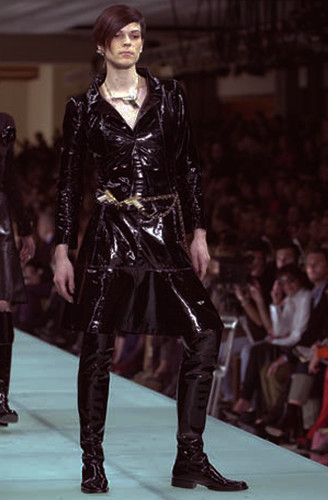 Chanel fw2001 schwarze lack - fw2001,