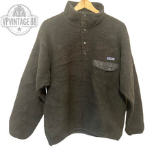 Vintage Patagonia Synchilla Snap T Black Pullover Festival Fleece USA