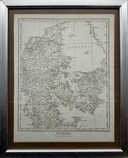 Kupferstich Landkarte Biedermeier 1803 J. Wilkes Dänemark Ostsee Kattegat