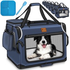 TRESKO® Hundebox faltbar Hunde Transportbox Auto Transporttasche Tragetasche Box