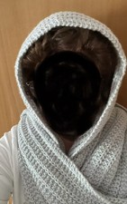 Kapuzenschal, Schal, handgestrickt, sehr weich