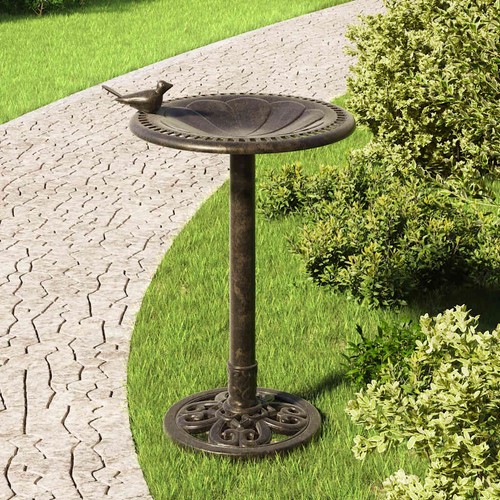 Vogelbad bronzen kunststoff - vogelbad,