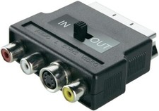 Belkin TV Scart Adapter Composite 3x Cinch & S-Video Buchse mit IN/OUT 