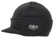 2Stoned Winter-Mütze mit Schirm Visor Beanie Cap Deluxe Dark Grey für Erwachsene
