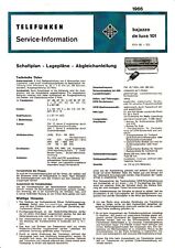 Service Manual-Anleitung für Telefunken Bajazzo de Luxe 101 